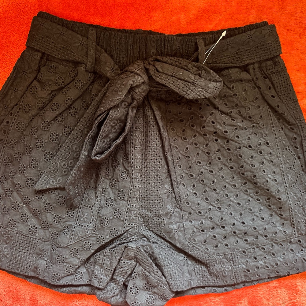 Black eyelet BLANK NYC embroidered shorts - XS Ladies